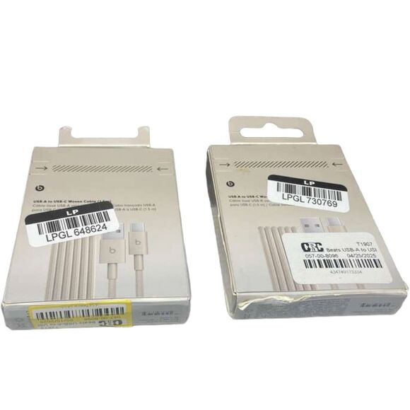 Genuine Beats USB‑C to USB‑A Woven Cable 1.5m – Surge Stone - Lot of 2- Box Wear - Picture 6 of 11